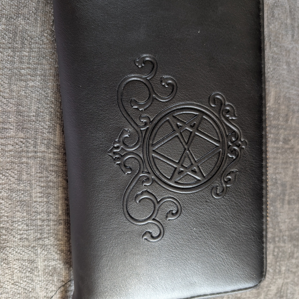 Killstar Black Leather Wallet with Zipper